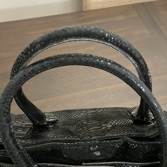 Michael Kors Black Python Hamilton Bag - Picture 4 of 6